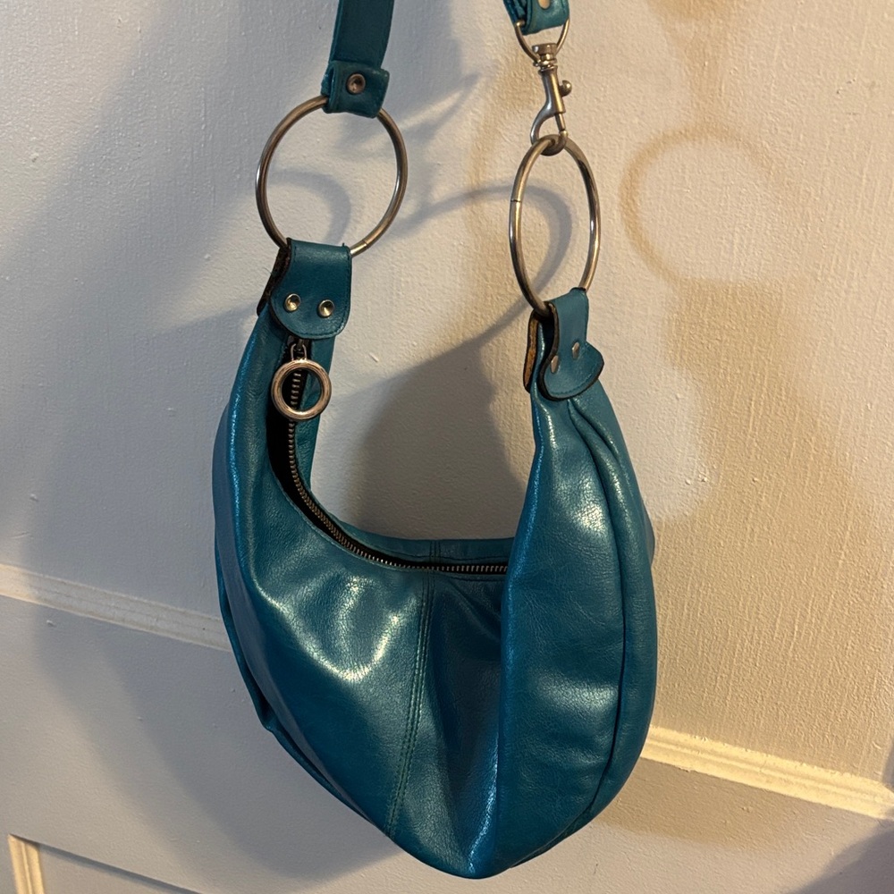 Stylish Blue Leather Women's Bag